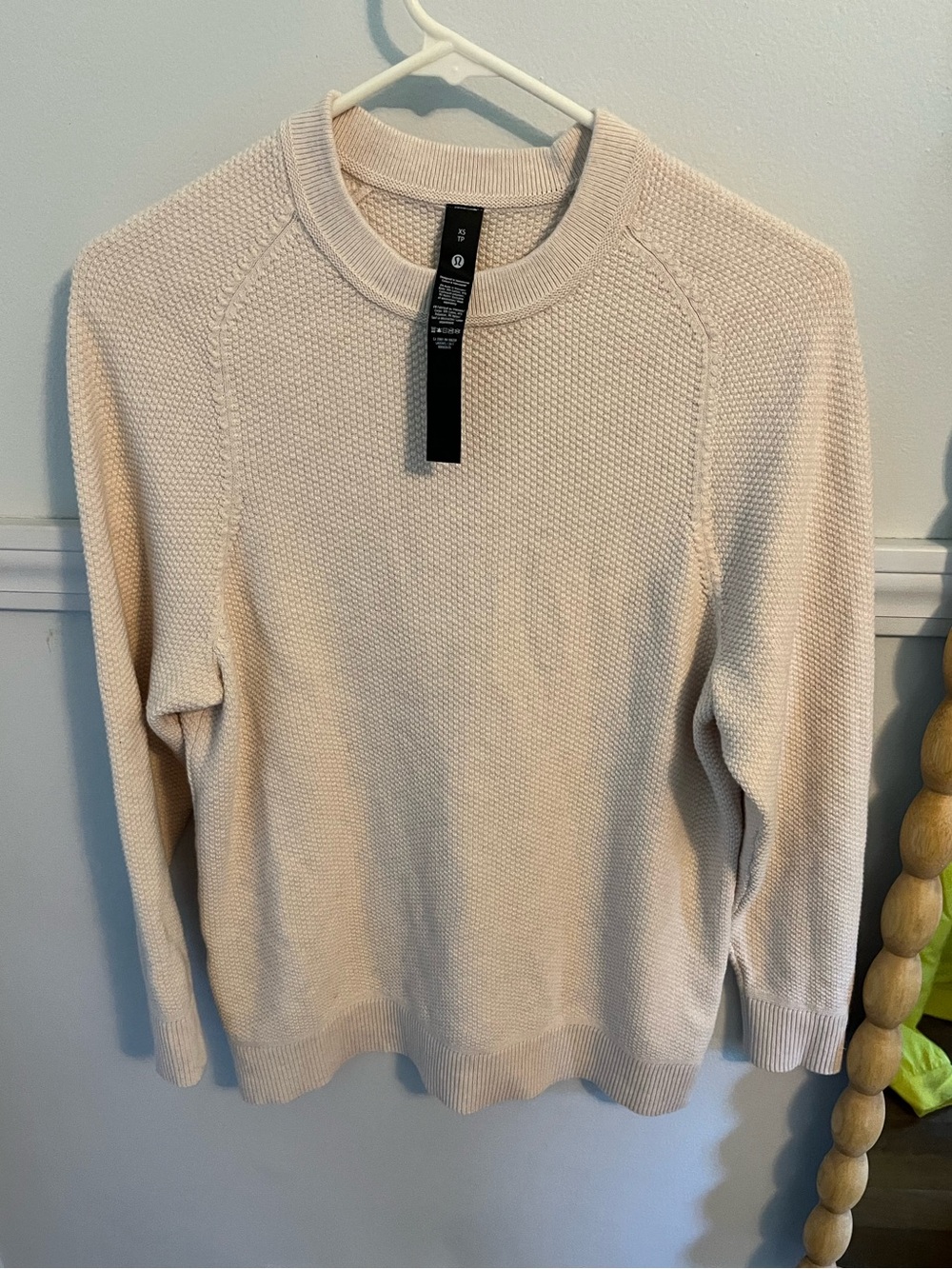 Women’s Cream Crewneck Textured Sweater